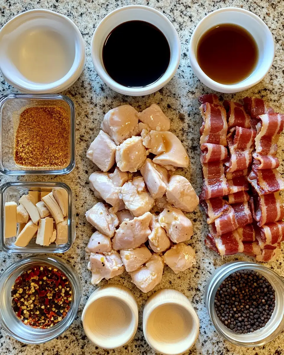 Ingredients for Irresistible Maple Glazed Bacon Chicken Bites That Will Wow Your Taste Buds