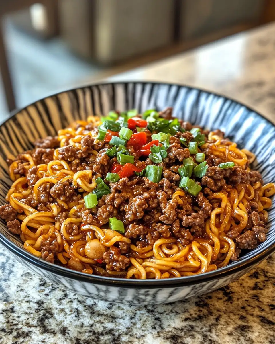 Mouthwatering Mongolian Ground Beef Noodles You Can't Resist 6 Final dish - Mouthwatering Mongolian Ground Beef Noodles You Can't Resist