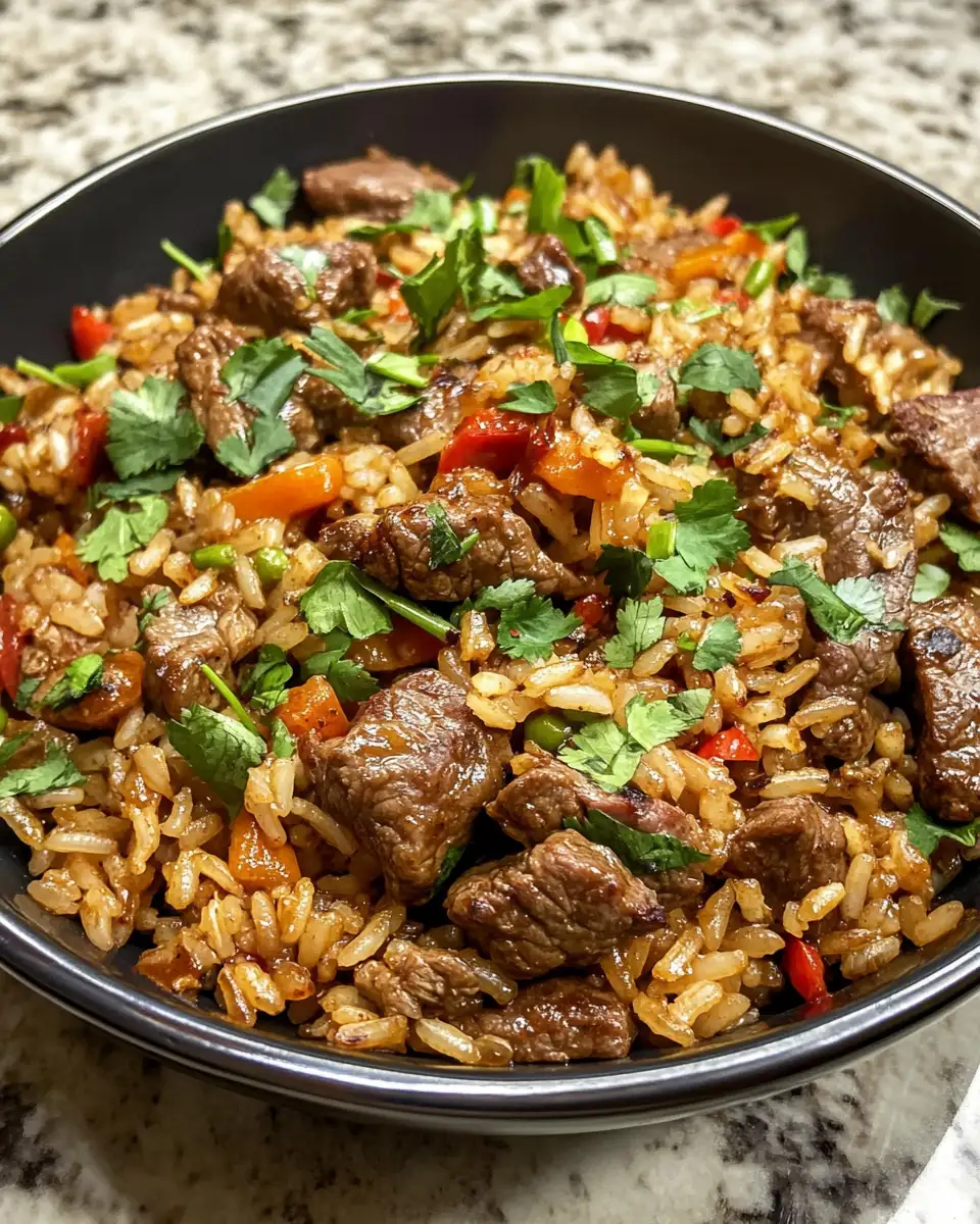 Final dish - Savor the Flavor: One-Skillet Smoky Honey Chili Beef Rice Delight