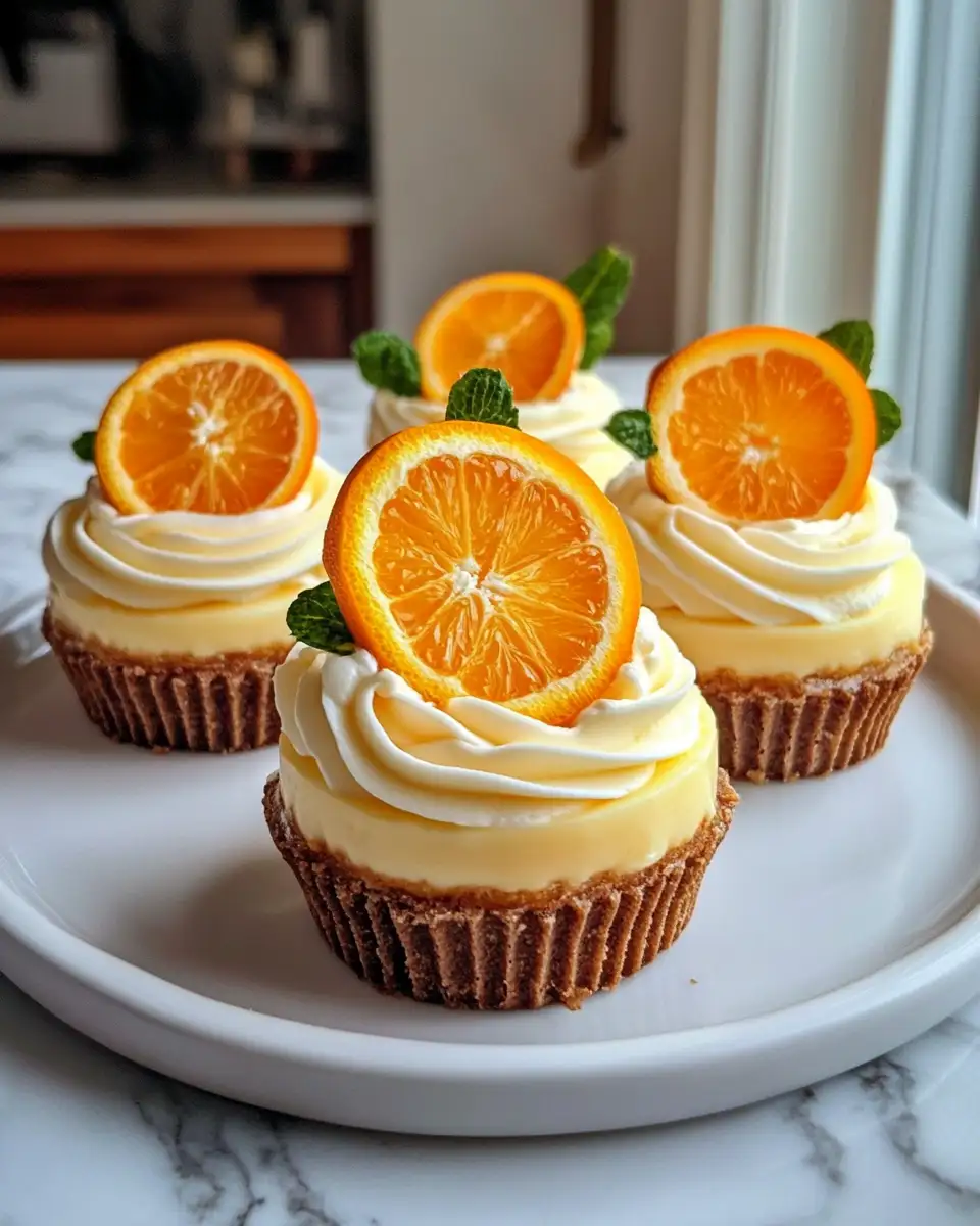 Final dish - Delight in Every Bite: Orange Creamsicle Mini Cheesecakes