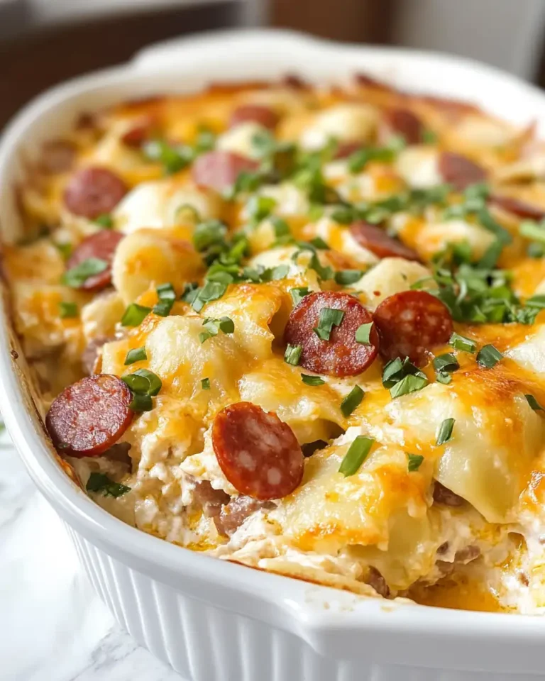 Cheesy Comfort: Indulge in Pierogi Casserole with Kielbasa - Featured Image