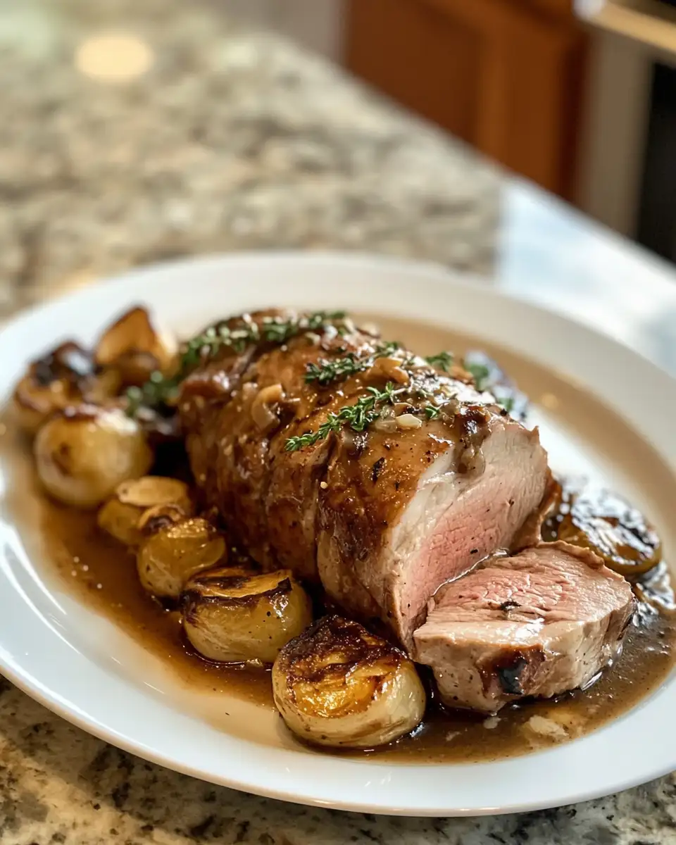 Final dish - Savor the Elegance of Pork Tenderloin with Dijon Cream Sauce