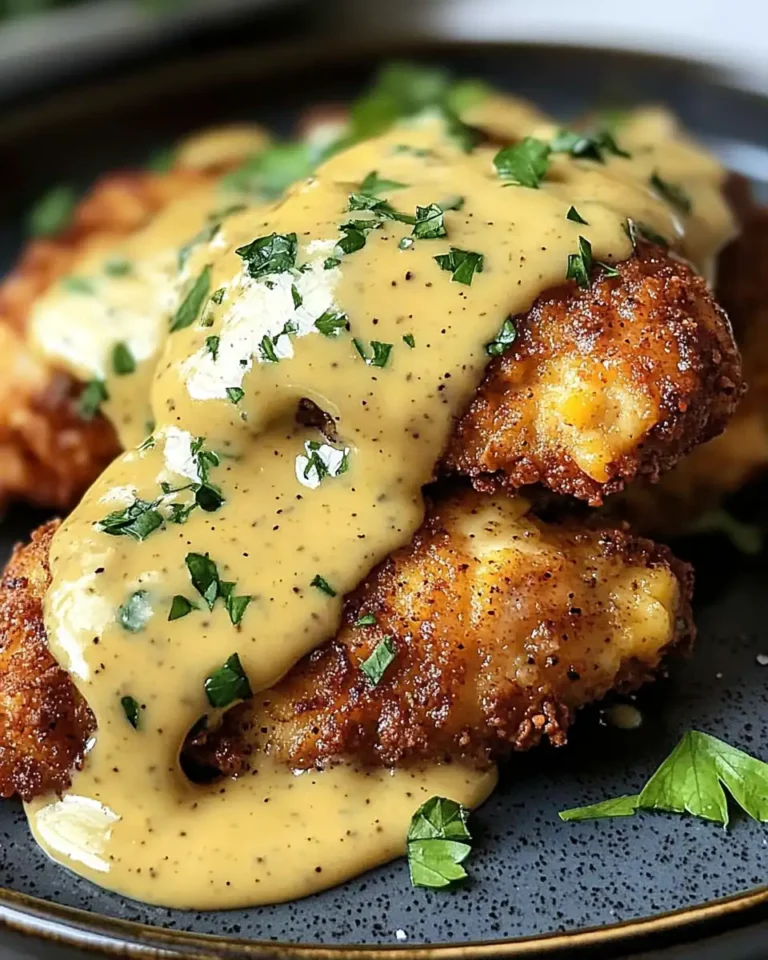 Crispy Pretzel Chicken Meets Zesty Mustard-Cheddar Sauce Delight - Featured Image