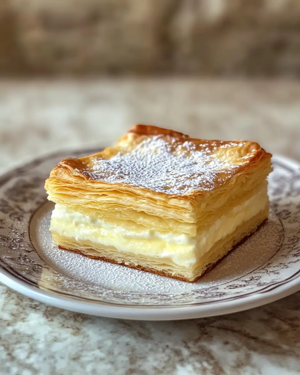 Final dish - Heavenly Layers: Indulge in Puff Pastry Vanilla Custard Cream Squares