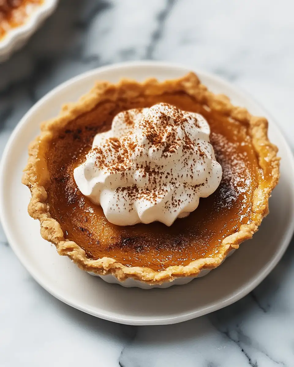 Indulge in Autumn Bliss: Pumpkin Pie Brûlée with Bourbon Vanilla Whipped Cream - Featured Image