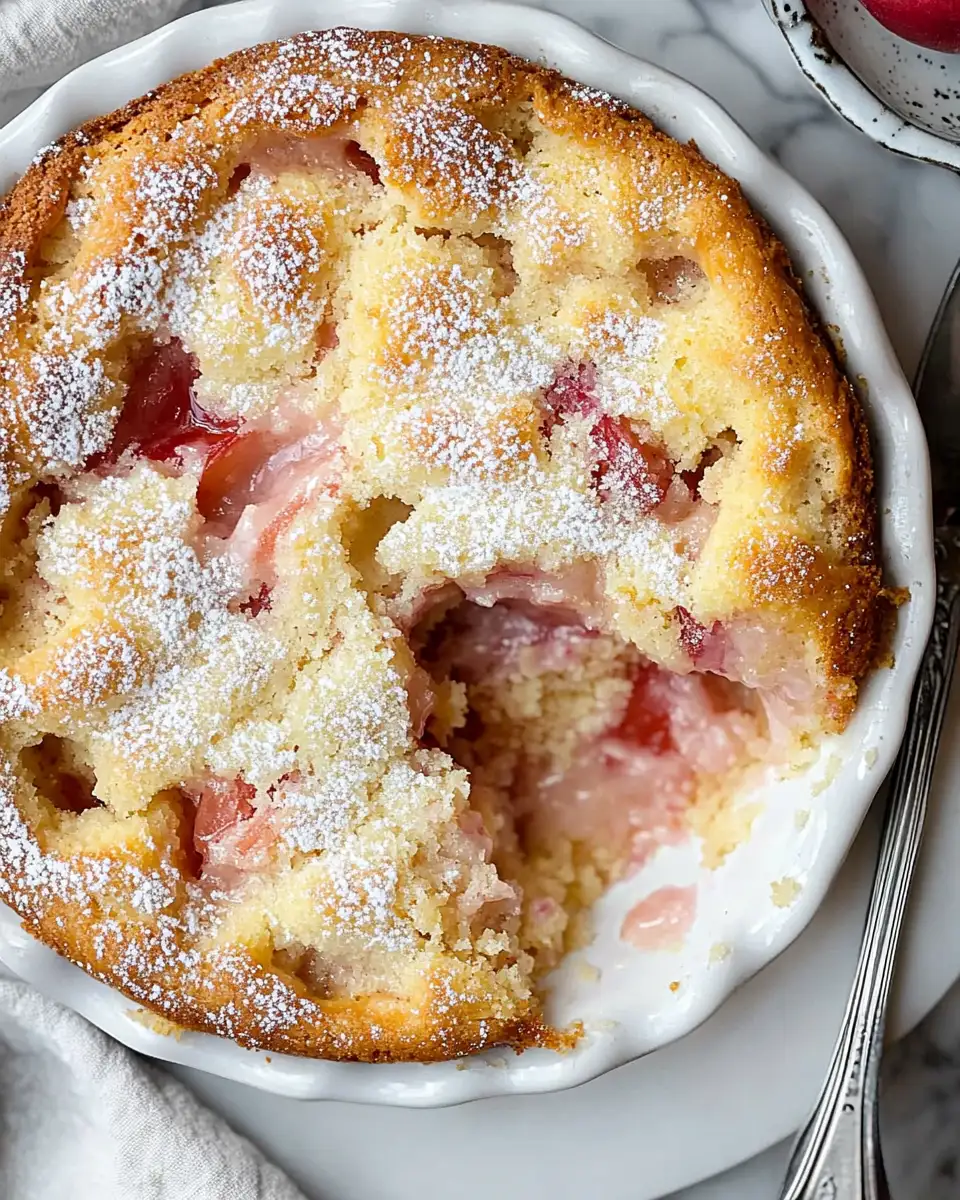 Rhubarb Pudding Cake: A Sweet and Tangy Delight You'll Love - Featured Image