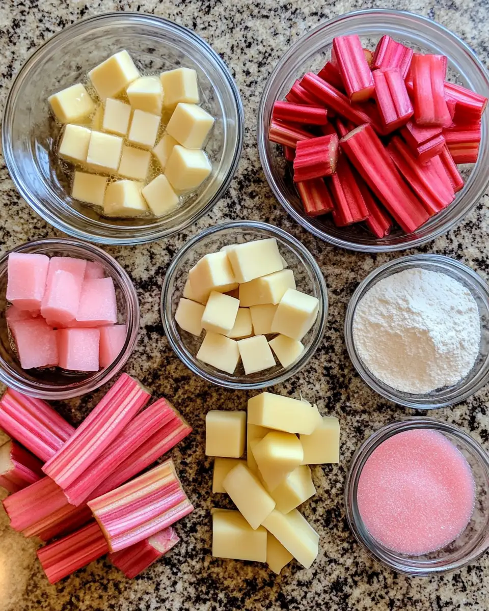 Rhubarb Pudding Cake: A Sweet and Tangy Delight You'll Love 4 Ingredients for Rhubarb Pudding Cake: A Sweet and Tangy Delight You'll Love