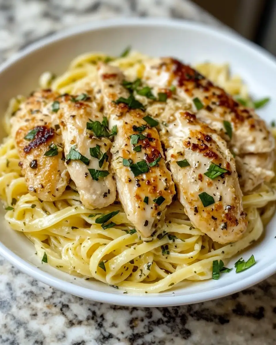 Final dish - Zesty Delights: Savor Romano Chicken with Lemon Garlic Pasta
