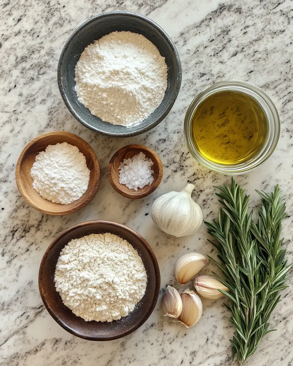Irresistibly Easy Rustic No-Knead Rosemary Garlic Bread 4 Ingredients for Irresistibly Easy Rustic No-Knead Rosemary Garlic Bread