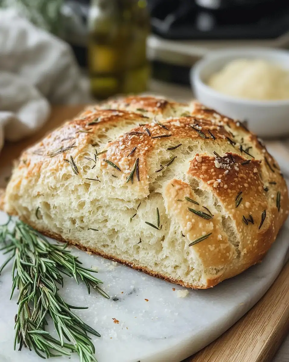 Savor the Flavor: Homemade Rustic Rosemary Parmesan Bread - Featured Image