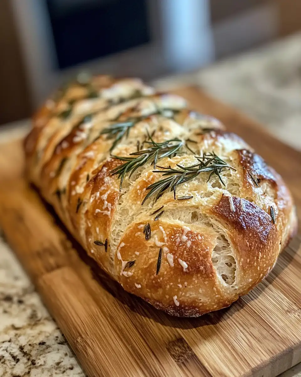 Savor the Flavor: Homemade Rustic Rosemary Parmesan Bread 6 Final dish - Savor the Flavor: Homemade Rustic Rosemary Parmesan Bread