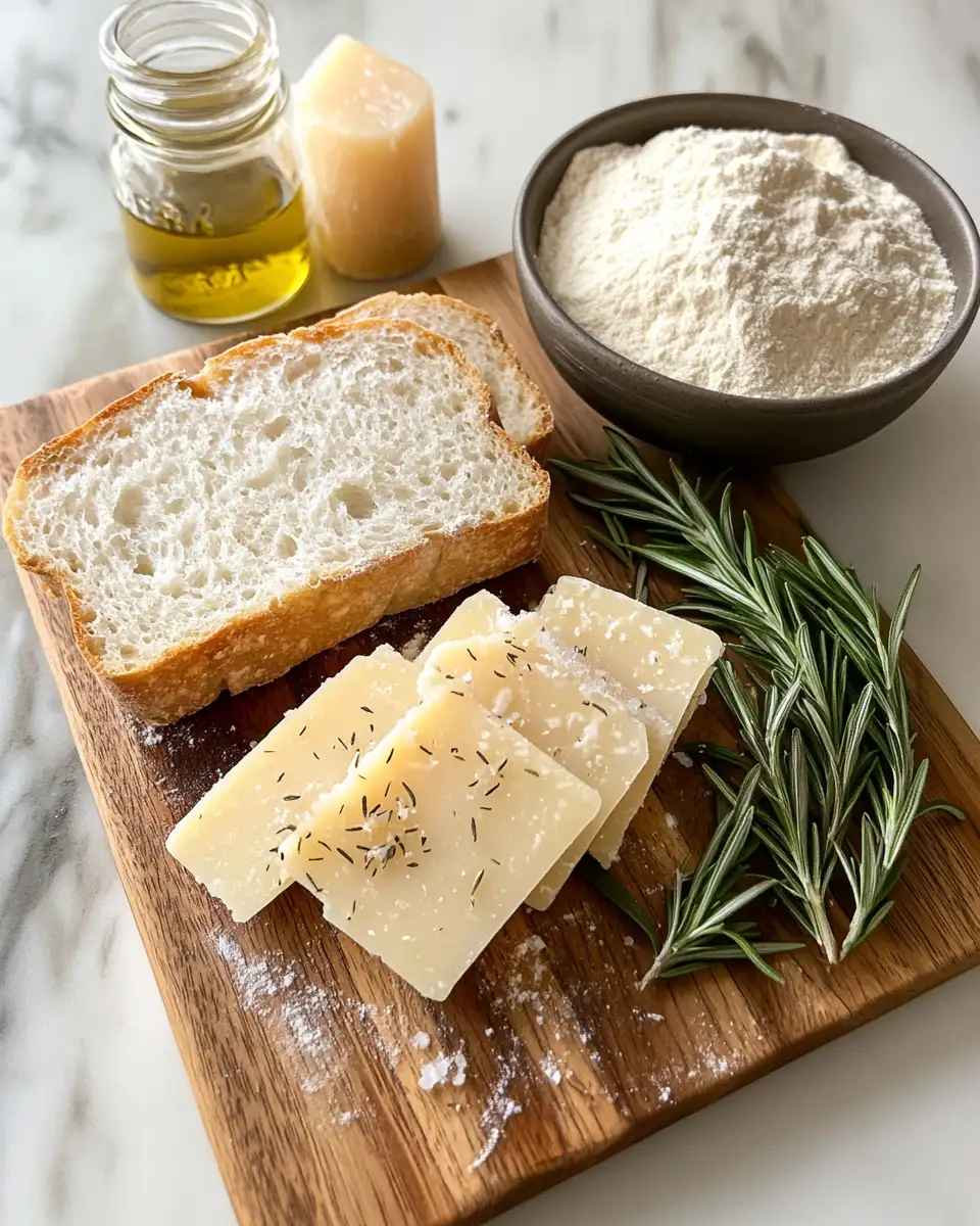 Savor the Flavor: Homemade Rustic Rosemary Parmesan Bread 4 Ingredients for Savor the Flavor: Homemade Rustic Rosemary Parmesan Bread