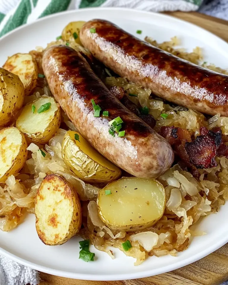 Savor the Flavor: Sauerkraut & Bratwurst with Bacon Onion Potatoes Delight - Featured Image
