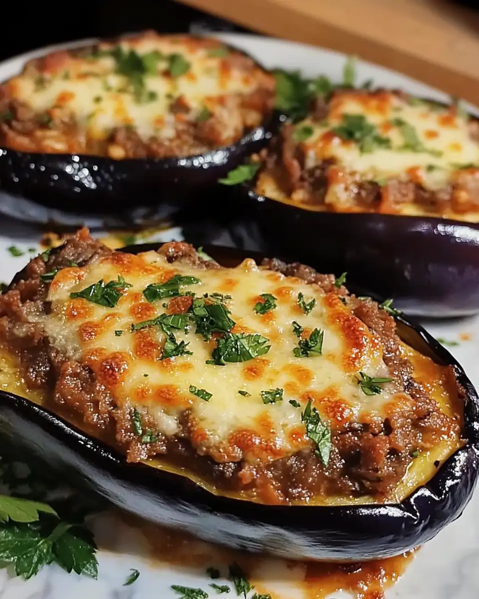 Mouthwatering Savory Baked Eggplant with Meat and Cheese Delight - Featured Image