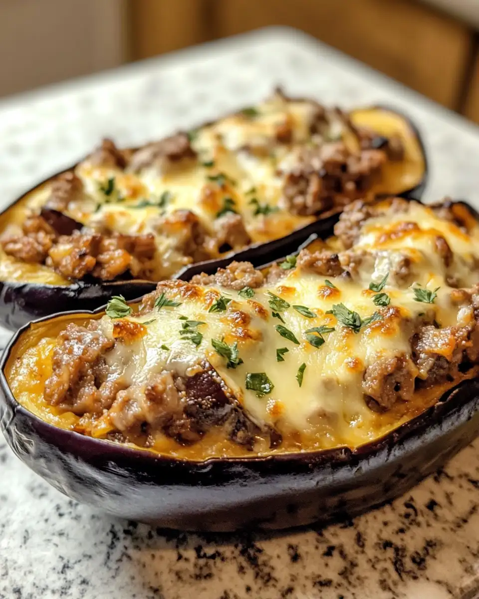 Final dish - Mouthwatering Savory Baked Eggplant with Meat and Cheese Delight