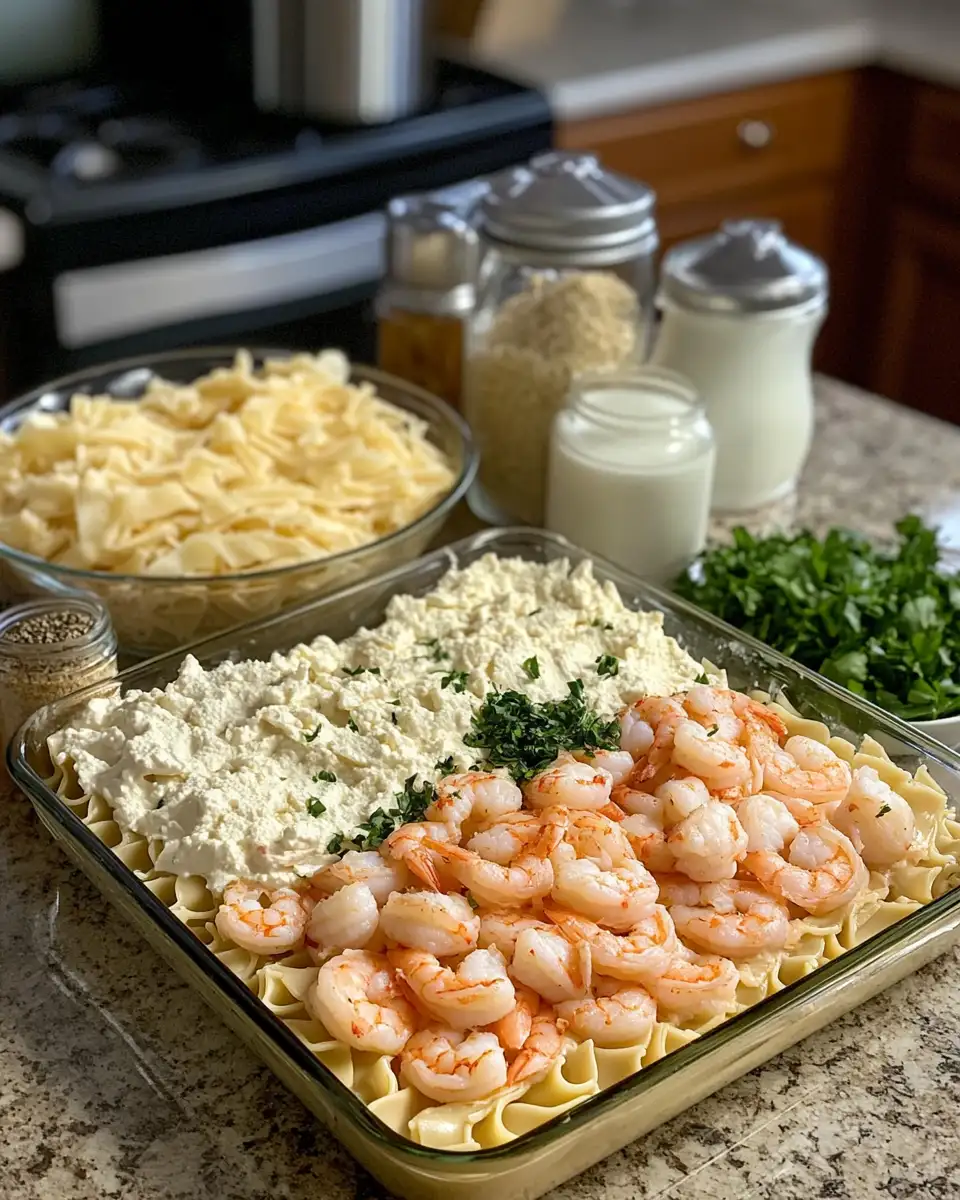 Ingredients for Dive into Decadence: Seafood Lasagna with Lobster and Shrimp