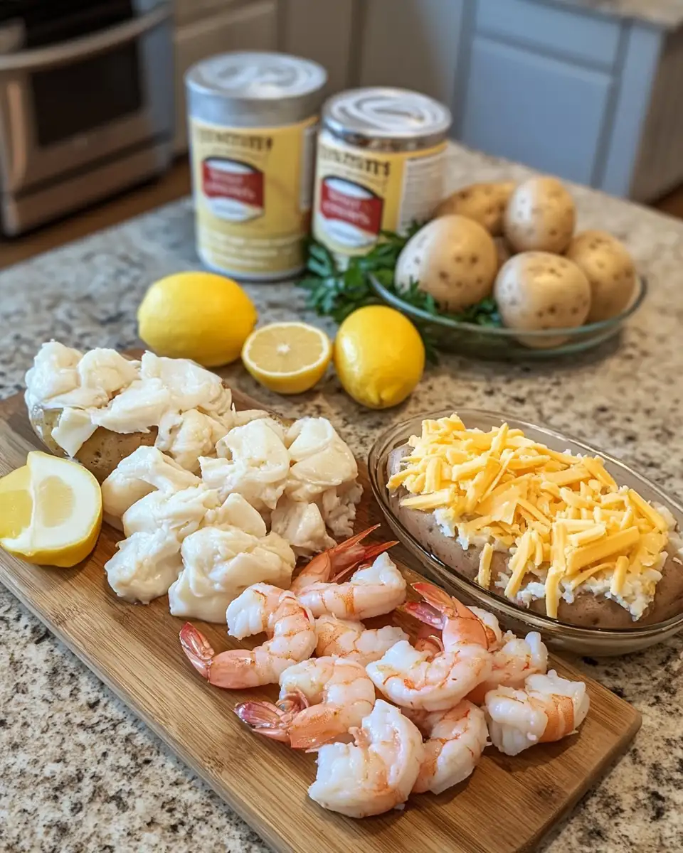 Savor the South: Irresistible Southern-Style Seafood Stuffed Potatoes 4 Ingredients for Savor the South: Irresistible Southern-Style Seafood Stuffed Potatoes