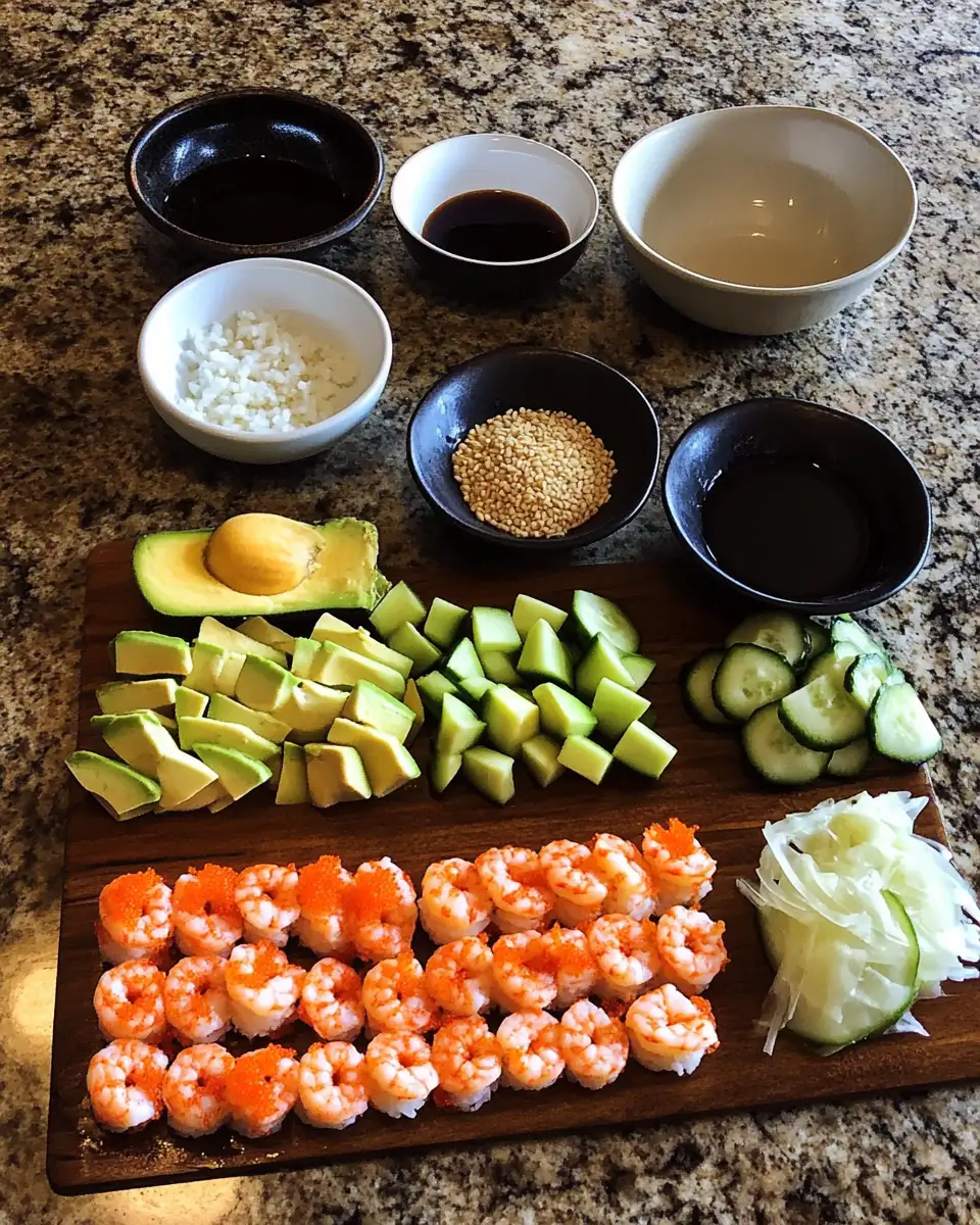 Towering Flavor: Unleash the Heat with Spicy Shrimp Sushi Stacks 4 Ingredients for Towering Flavor: Unleash the Heat with Spicy Shrimp Sushi Stacks