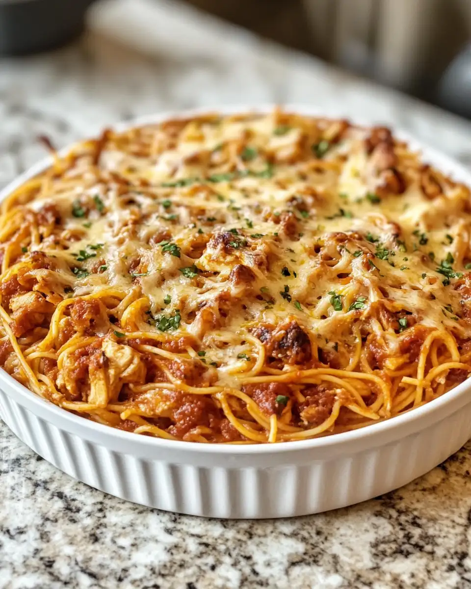 Final dish - Savor the Heat with Spicy Southern Chicken Spaghetti Casserole