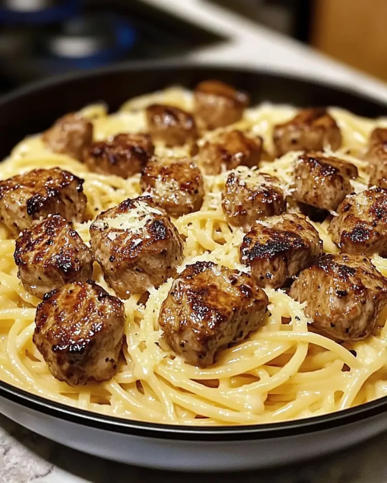 Sizzle and Savory: Steak Bites Meet Creamy Parmesan Pasta Perfection - Featured Image