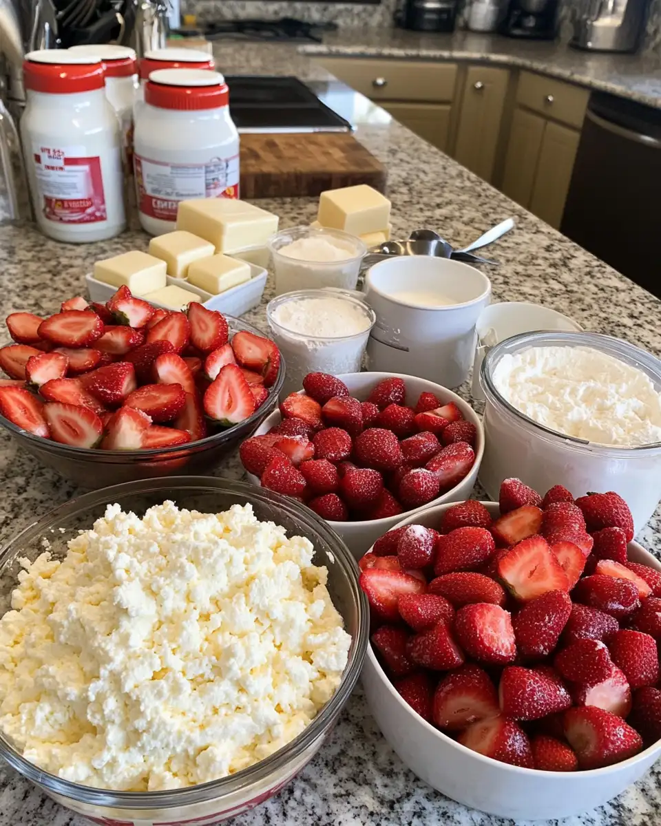 Irresistible Strawberry Cheesecake Dump Cake Delight 4 Ingredients for Irresistible Strawberry Cheesecake Dump Cake Delight