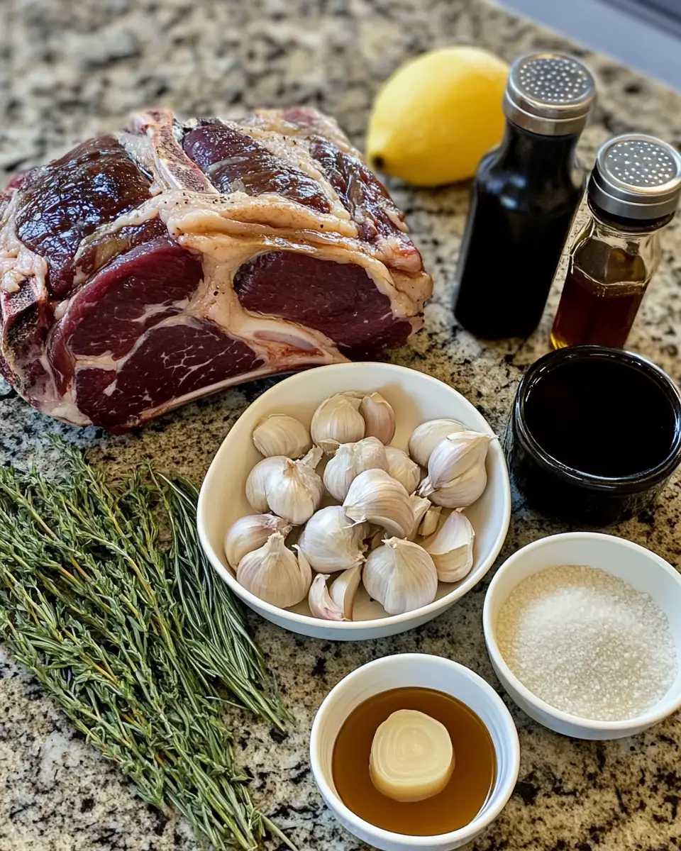 Ingredients for Mouthwatering Tender Slow-Roasted Lamb Shoulder Glazed to Perfection