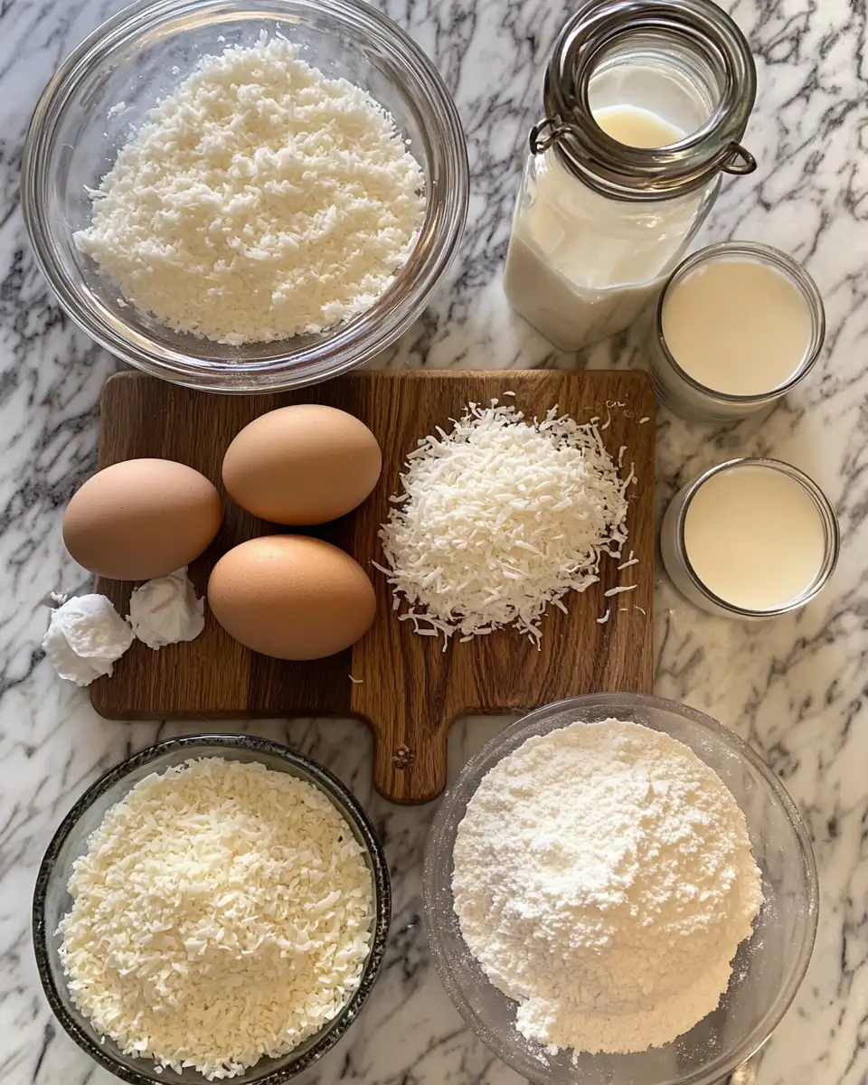 Ingredients for Indulge in the Ultimate Ooey Gooey Coconut Cake Recipe