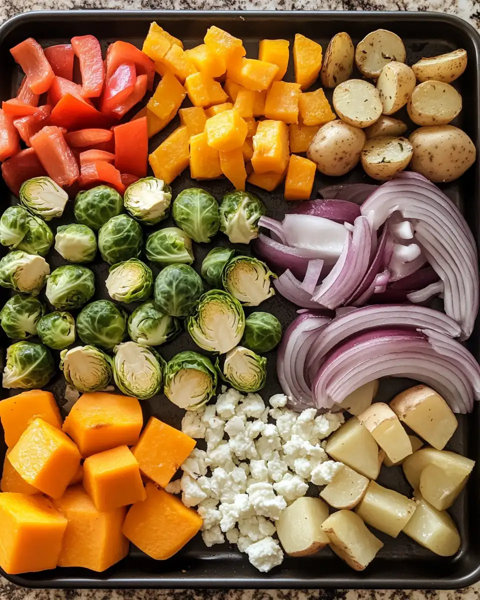 Ingredients for Savor the Season with an Autumn Harvest Veggie Sheet Pan Dinner