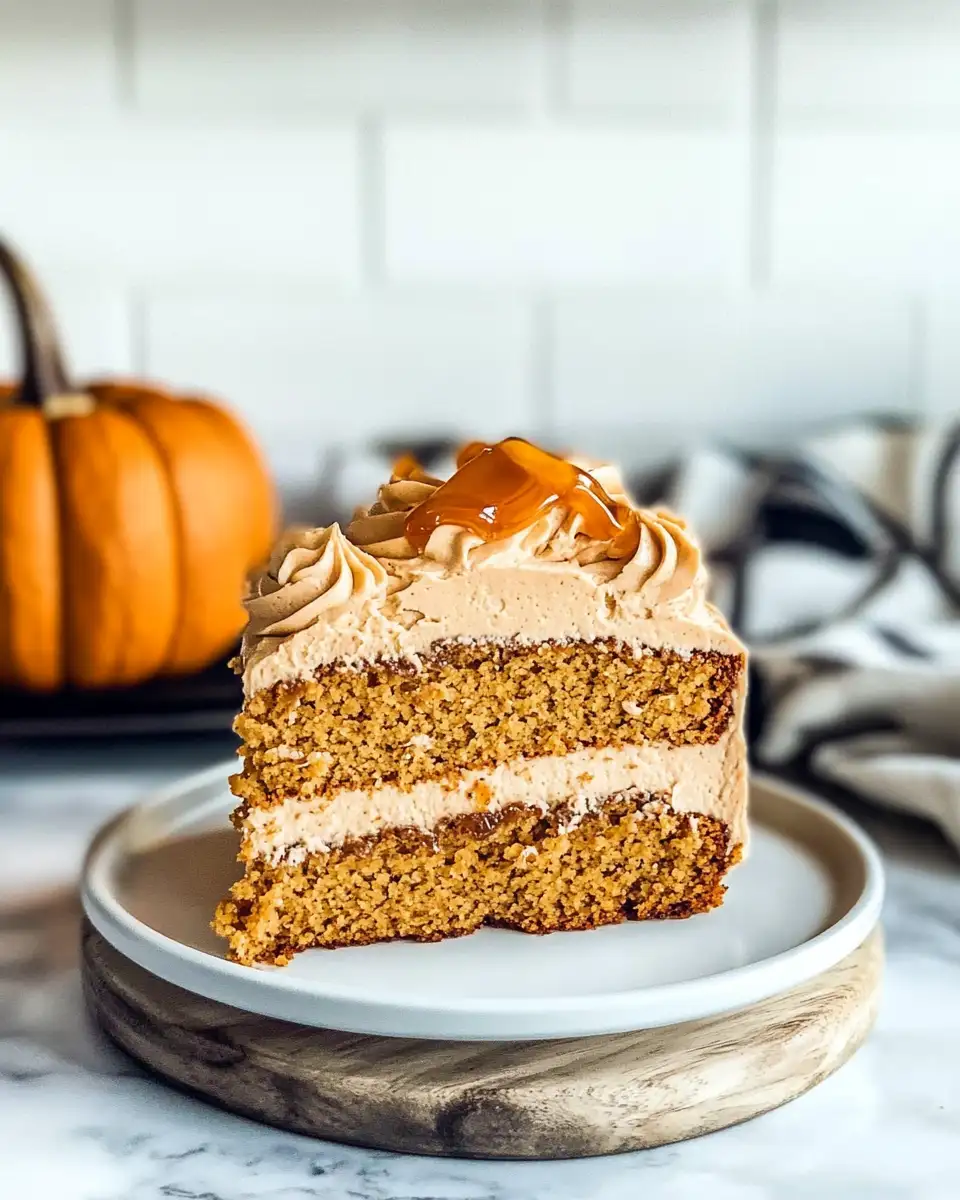 Indulge in Autumn Bliss: Pumpkin Cake with Luscious Caramel Cream Cheese Frosting - Featured Image