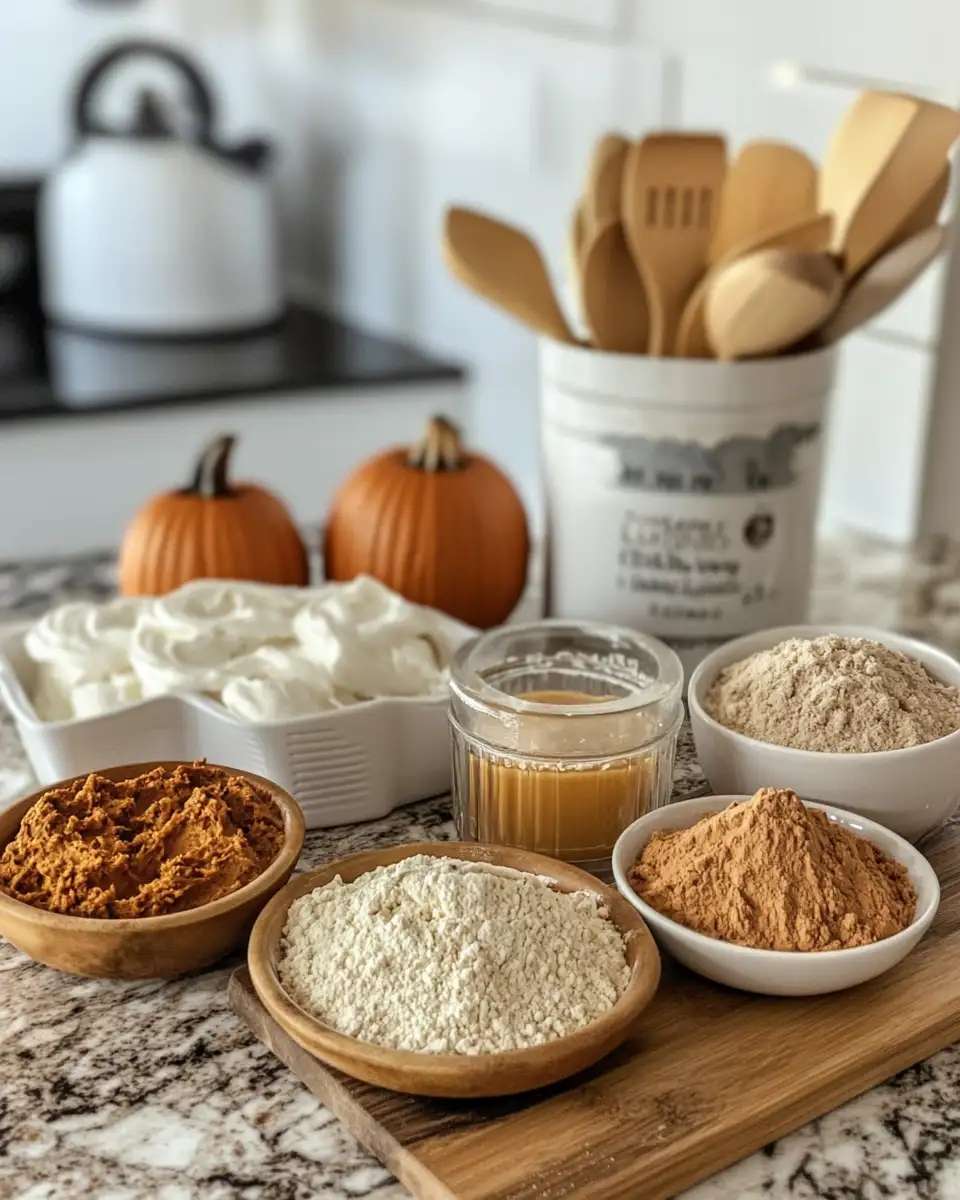 Indulge in Autumn Bliss: Pumpkin Cake with Luscious Caramel Cream Cheese Frosting 4 Ingredients for Indulge in Autumn Bliss: Pumpkin Cake with Luscious Caramel Cream Cheese Frosting