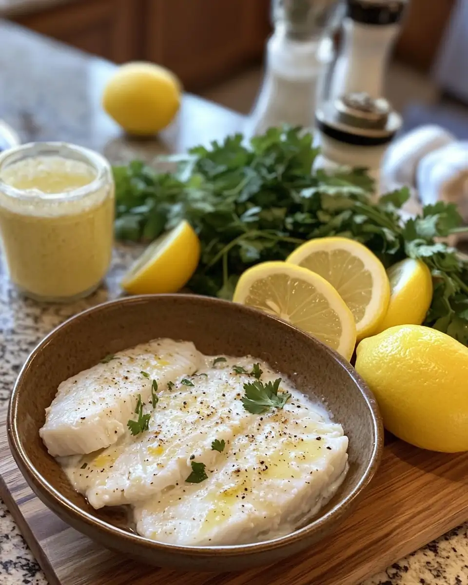 Ingredients for Tantalize Your Taste Buds with Baked Cod in Coconut Lemon Cream Sauce