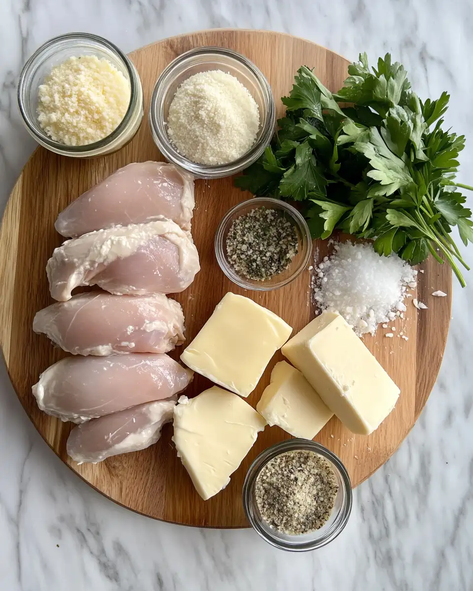 Ingredients for Irresistibly Creamy Garlic Parmesan Chicken: Your New Favorite Recipe