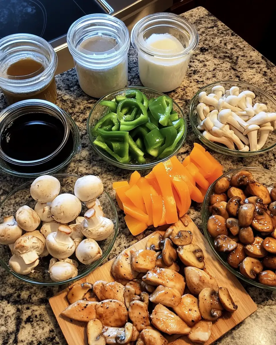 Savor the Spice: Black Pepper Chicken with Mushrooms Delight 4 Ingredients for Savor the Spice: Black Pepper Chicken with Mushrooms Delight