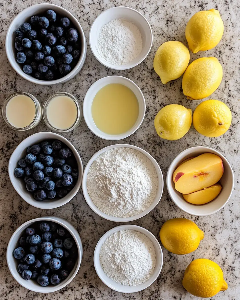 Bursting with Flavor: Blueberry Peach Loaf with Lemon Drizzle 4 Ingredients for Bursting with Flavor: Blueberry Peach Loaf with Lemon Drizzle