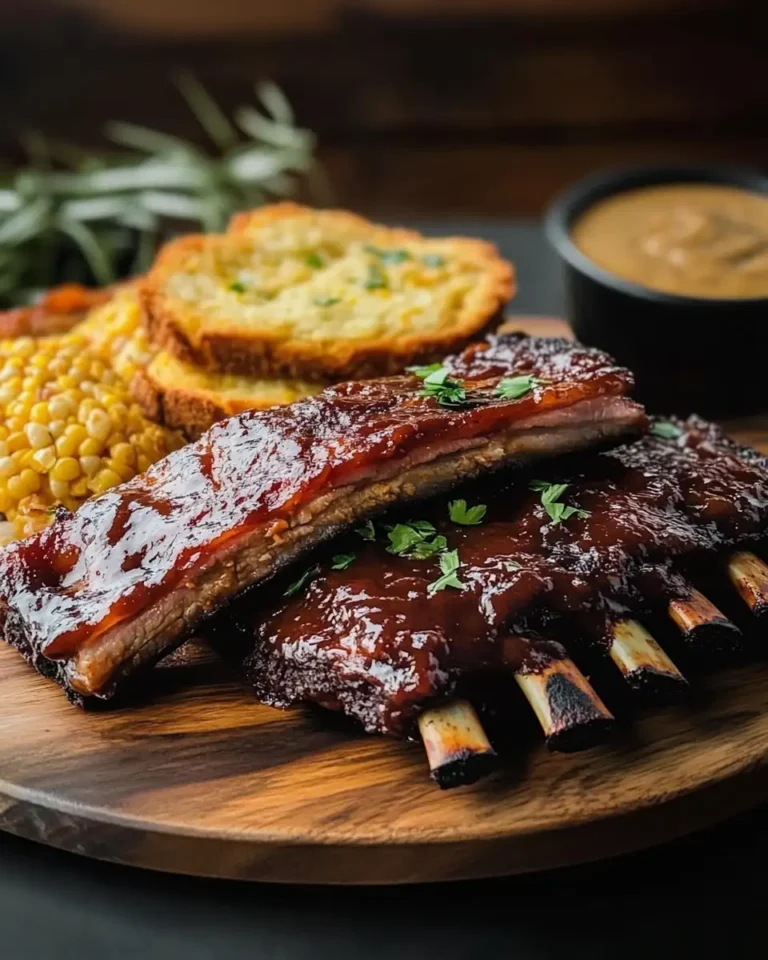 Savor the Sweet and Savory Delight of Brown Sugar BBQ Ribs with Irresistible Cornbread - Featured Image