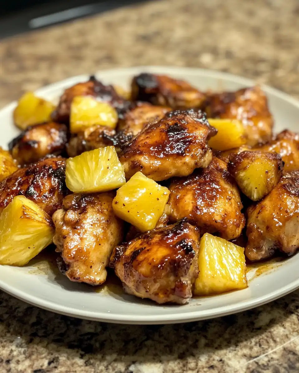 Sizzling Brown Sugar Pineapple Chicken: A Sweet and Savory Delight 6 Final dish - Sizzling Brown Sugar Pineapple Chicken: A Sweet and Savory Delight