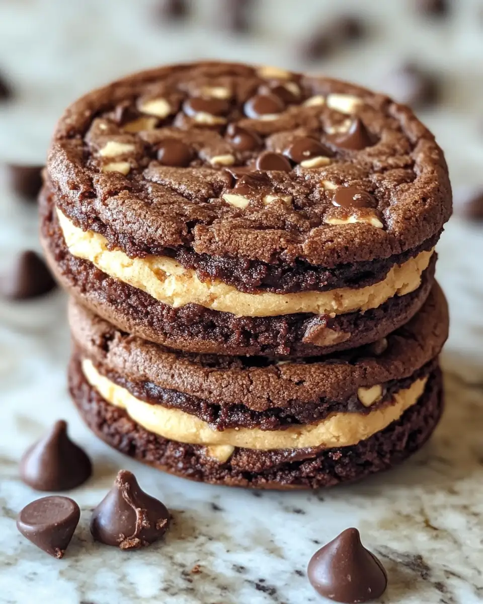 Decadent Brownie Cookie Dough Sandwich Cookies That Will Sweeten Your Day 6 Final dish - Decadent Brownie Cookie Dough Sandwich Cookies That Will Sweeten Your Day