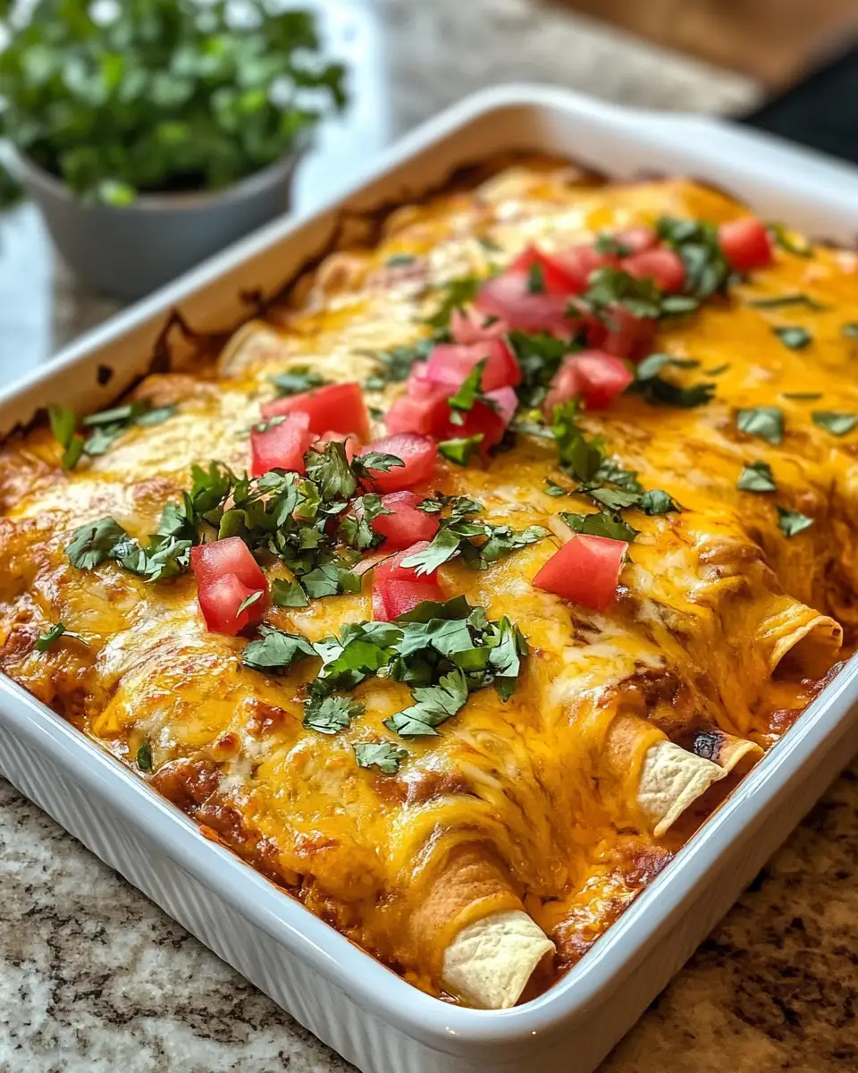 Final dish - Effortless Comfort: Chicken Enchilada Casserole with Rotisserie Chicken