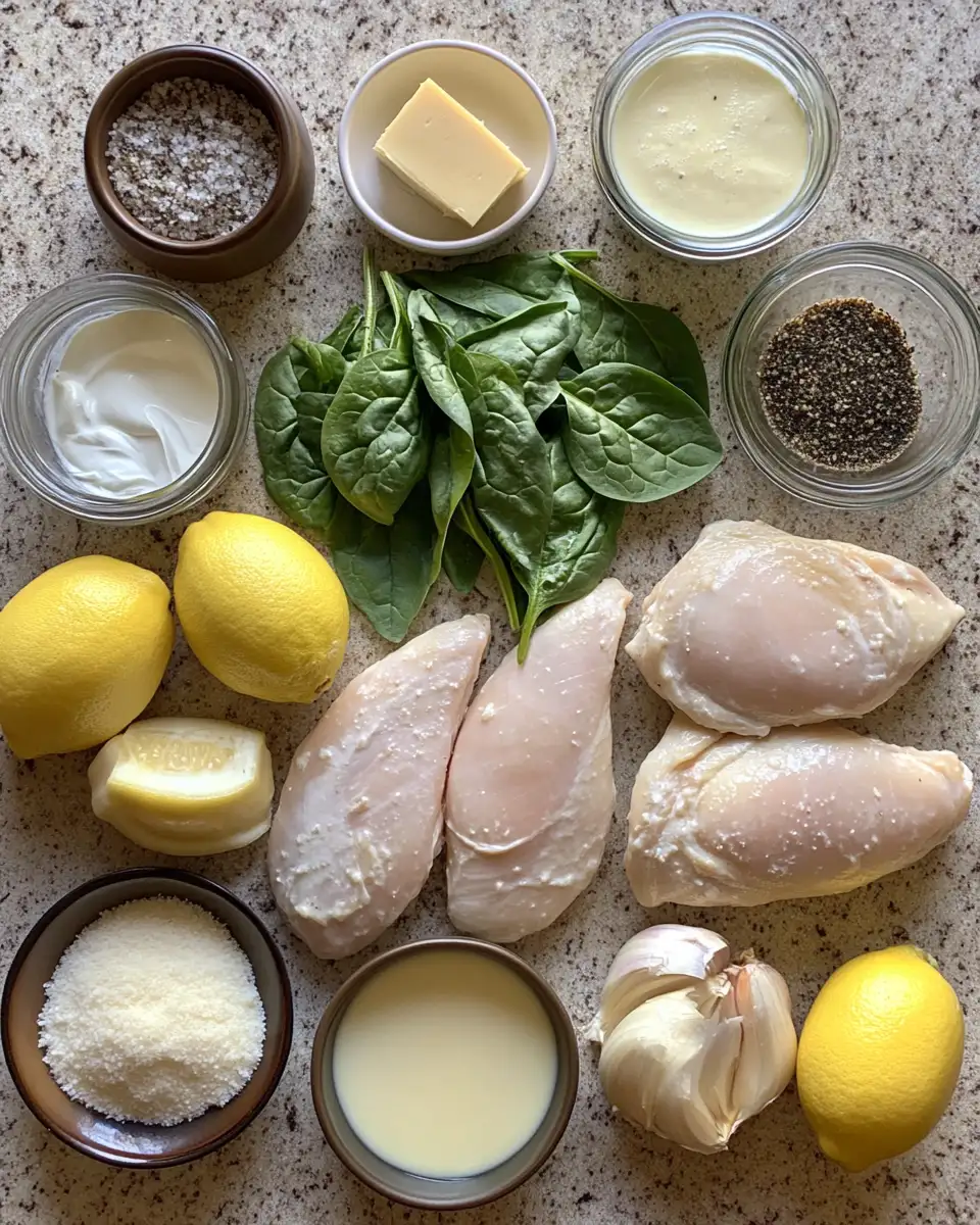 Indulge in the Irresistible Flavors of Chicken Florentine in Creamy Garlic Sauce 4 Ingredients for Indulge in the Irresistible Flavors of Chicken Florentine in Creamy Garlic Sauce