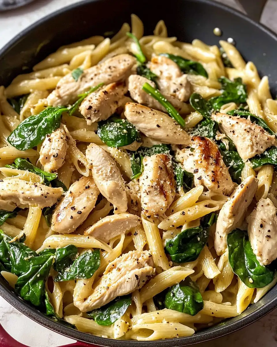 One-Pan Wonder: Chicken Spinach Skillet Pasta Delight - Featured Image
