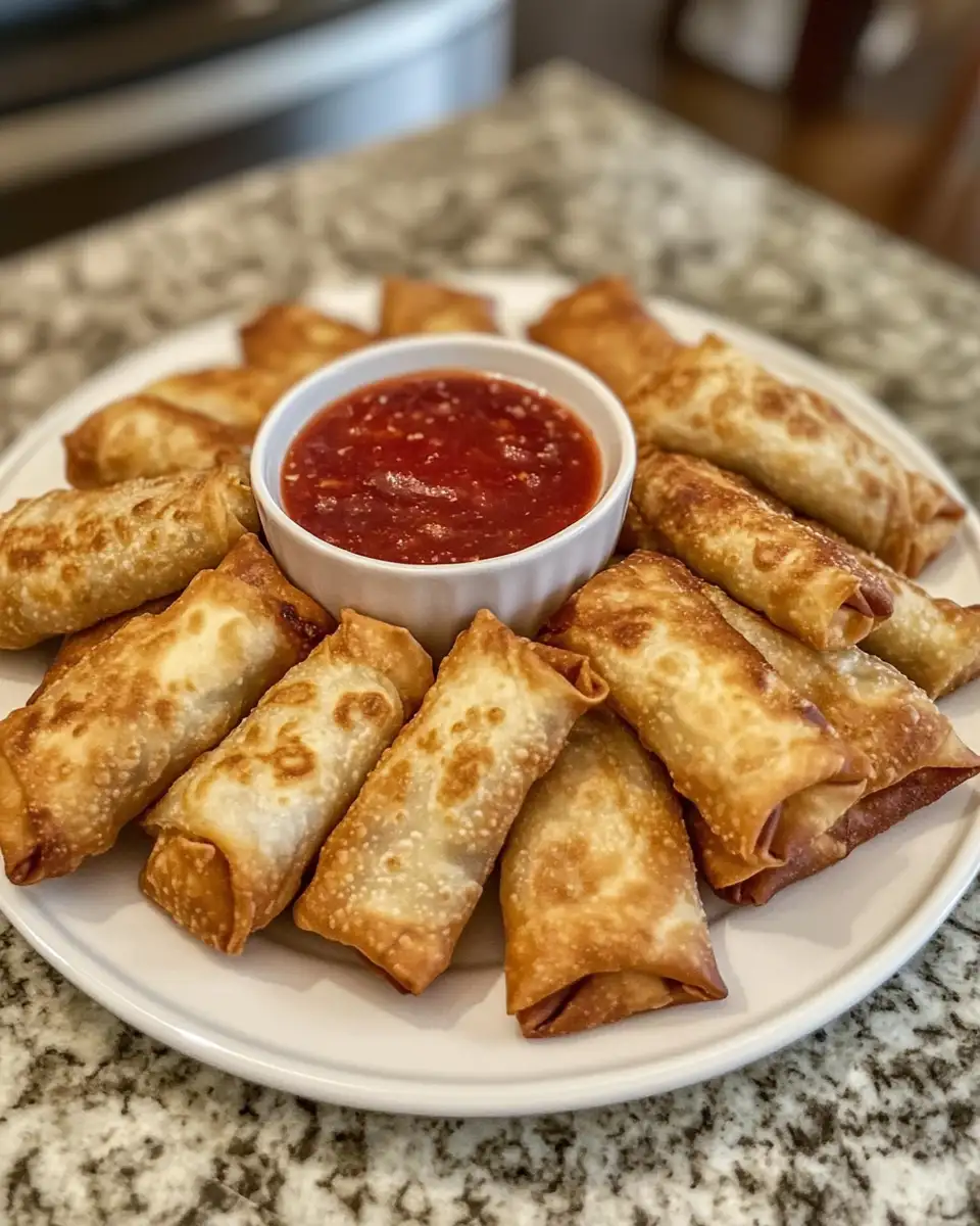 Final dish - Crispy Classic Egg Rolls with Irresistible Sweet & Sour Dipping Delight