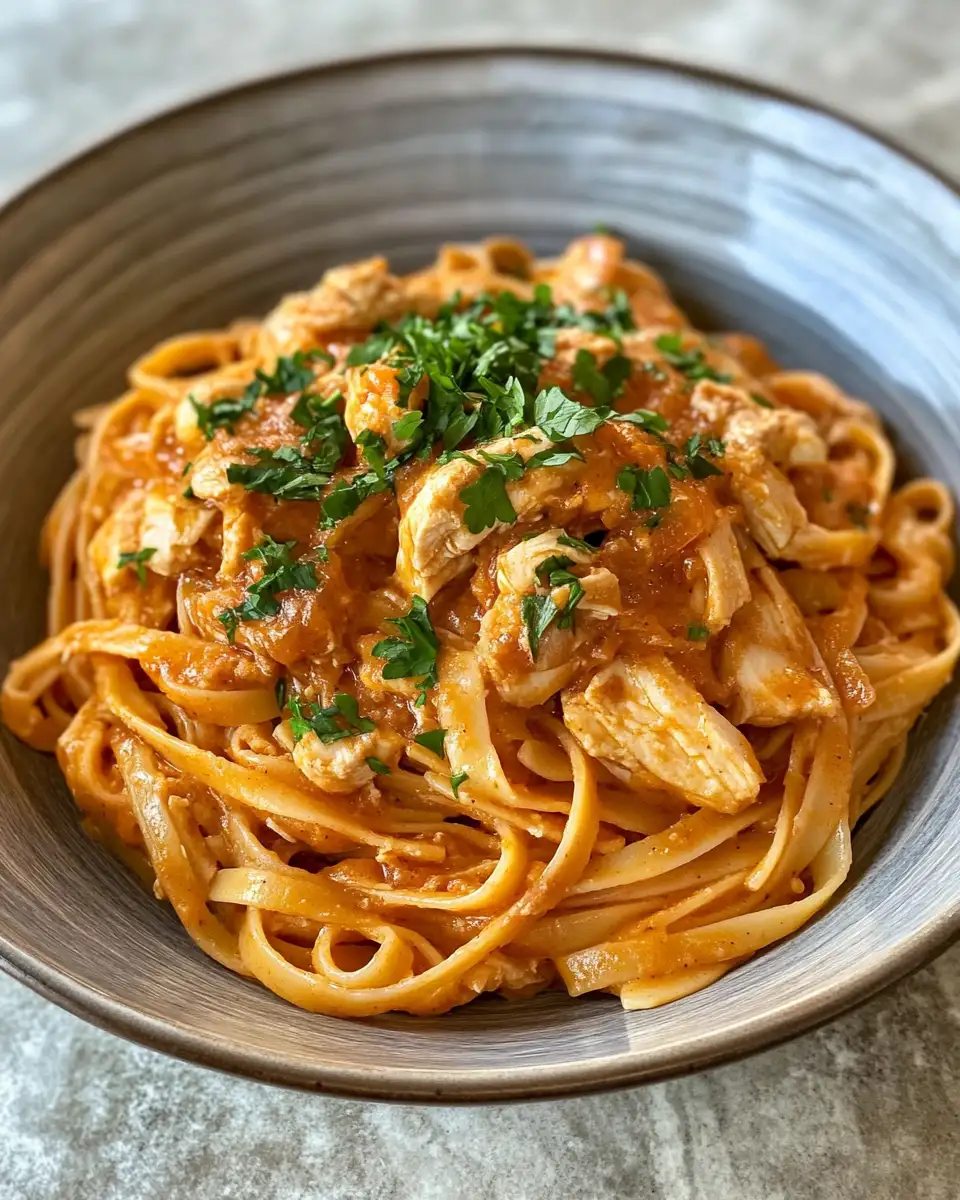 Final dish - Saddle Up for Flavor: Cowboy Butter Chicken Linguine Recipe