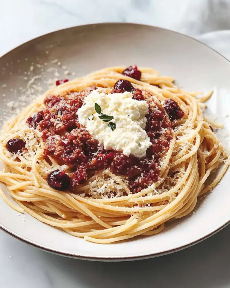 Cranberry Spaghetti with Ricotta & Parmesan: A Festive Twist on Pasta Night - Featured Image