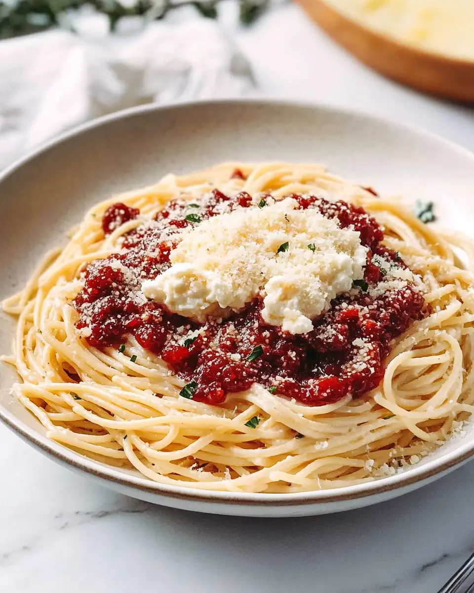 Cranberry Spaghetti with Ricotta & Parmesan: A Festive Twist on Classic Comfort - Featured Image