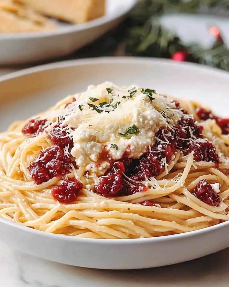 Cranberry Spaghetti with Ricotta & Parmesan: A Festive Twist on Classic Comfort - Featured Image
