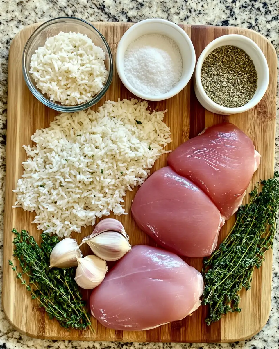 Ingredients for Elevate Your Dinner Game with Creamy Herb Chicken and Basmati Rice