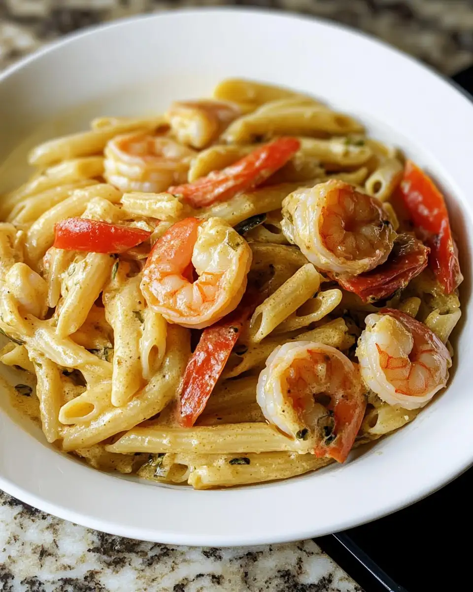 Indulge in the Flavors of Creamy Jamaican Shrimp Rasta Pasta - Featured Image