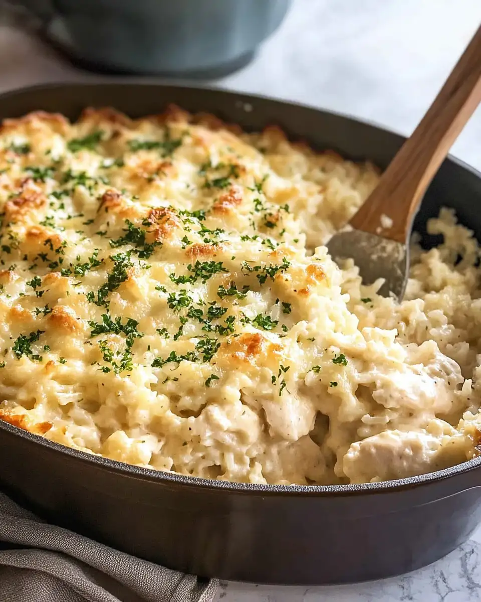 Indulge in Comfort: Creamy Parmesan Chicken and Rice Casserole Delight - Featured Image