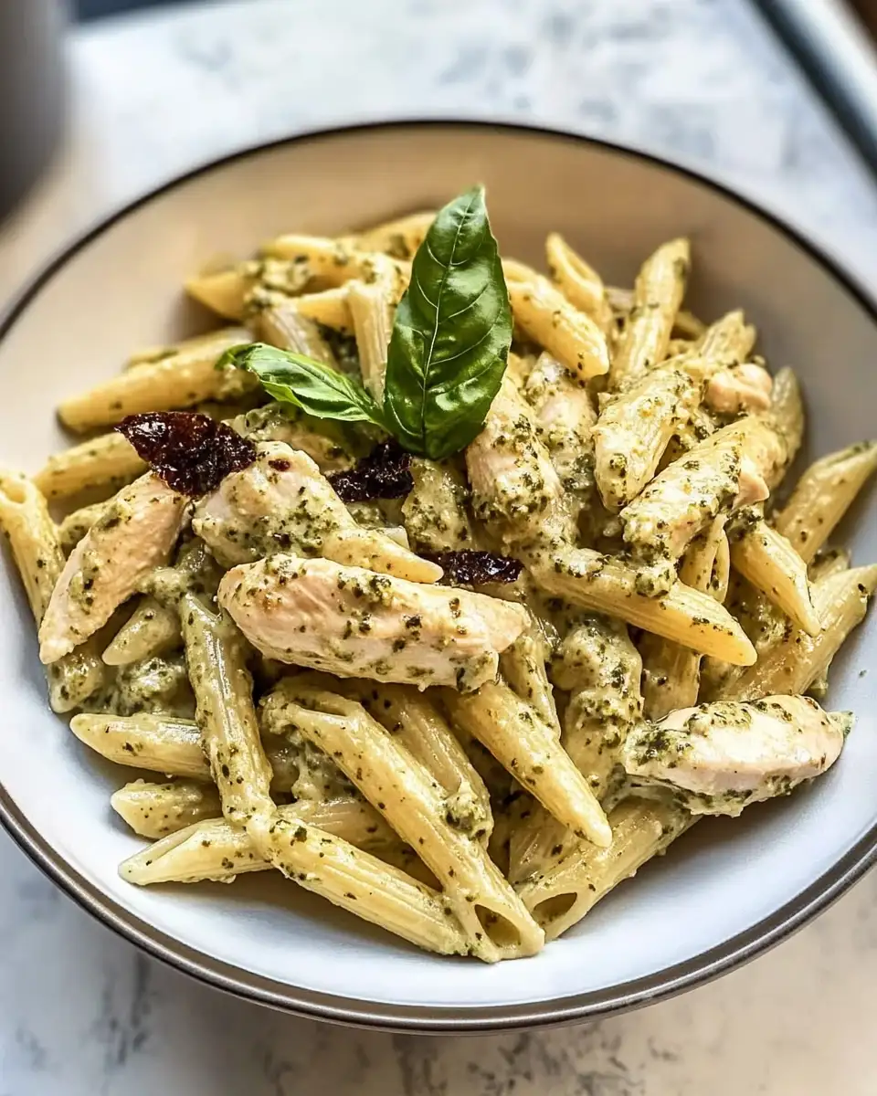 Indulge in the Ultimate Comfort: Creamy Pesto Chicken Penne Extravaganza - Featured Image
