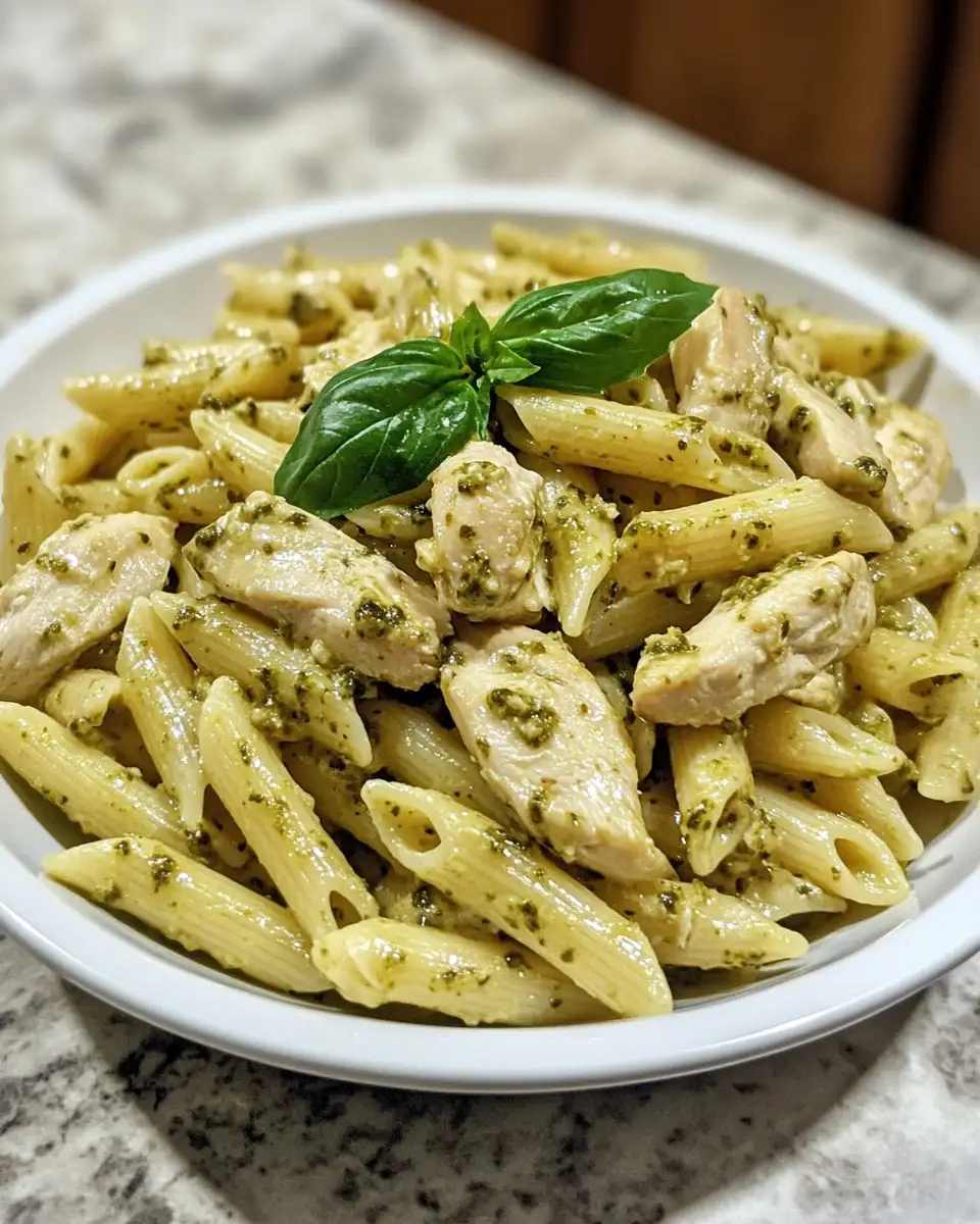 Indulge in the Ultimate Comfort: Creamy Pesto Chicken Penne Extravaganza 6 Final dish - Indulge in the Ultimate Comfort: Creamy Pesto Chicken Penne Extravaganza